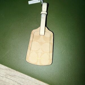 Coach Beige Luggage Tag